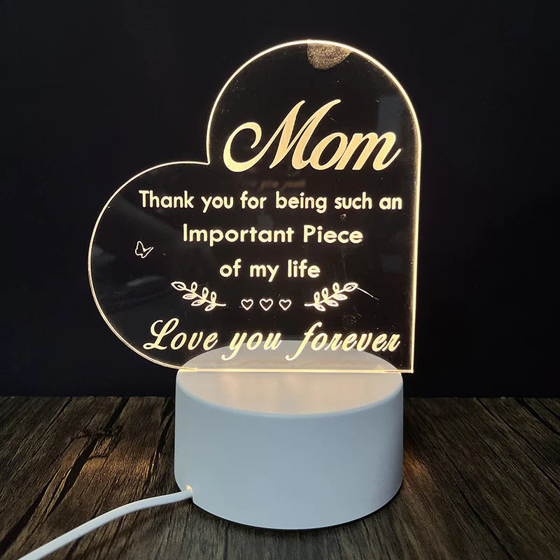 Best-Selling Engraved Message Acrylic Night Light