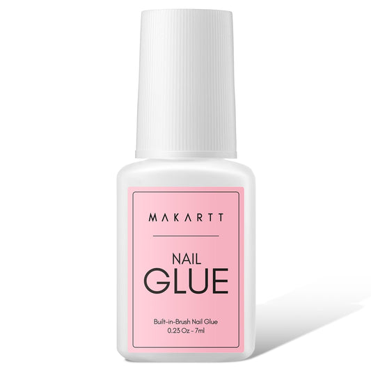 Makartt Super Strong Nail Glue for Press on Nails: Acrylic Nail Tips-Fake Nails-Salon Quality Brush On Nail Glue-Easy Application Durable & Long-Lasting Glue False Nails