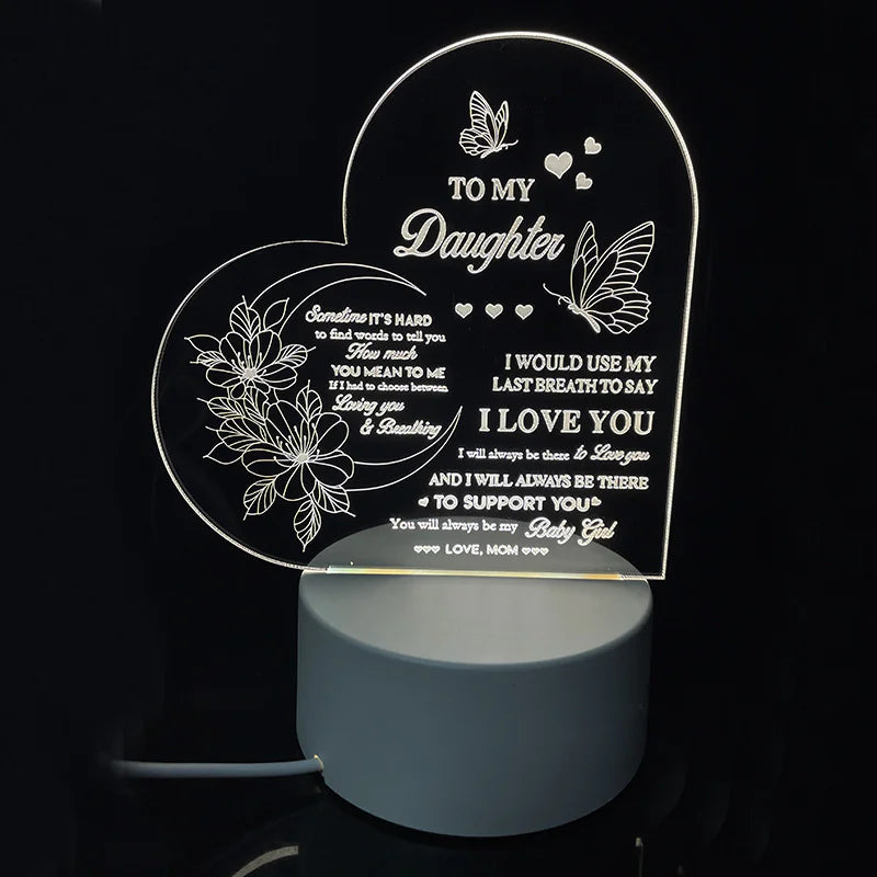 Best-Selling Engraved Message Acrylic Night Light