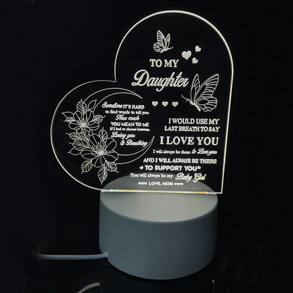 Best-Selling Engraved Message Acrylic Night Light