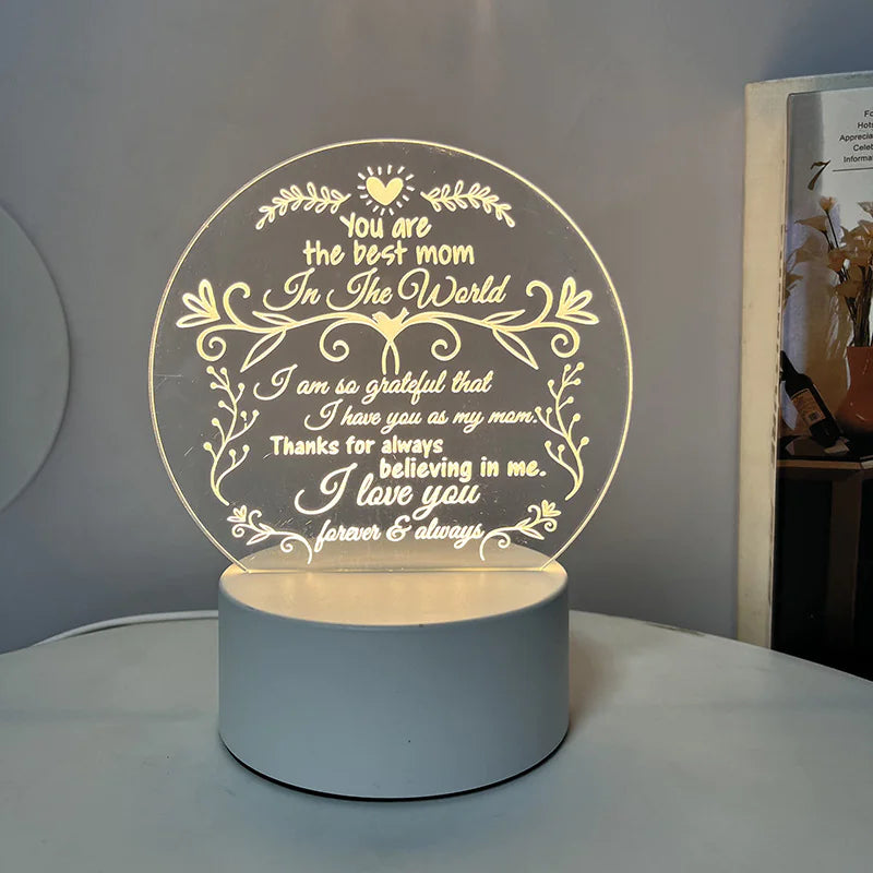 Best-Selling Engraved Message Acrylic Night Light