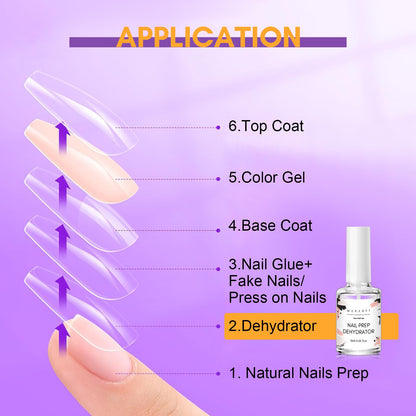 Makartt Super Strong Nail Glue for Press on Nails: Acrylic Nail Tips-Fake Nails-Salon Quality Brush On Nail Glue-Easy Application Durable & Long-Lasting Glue False Nails