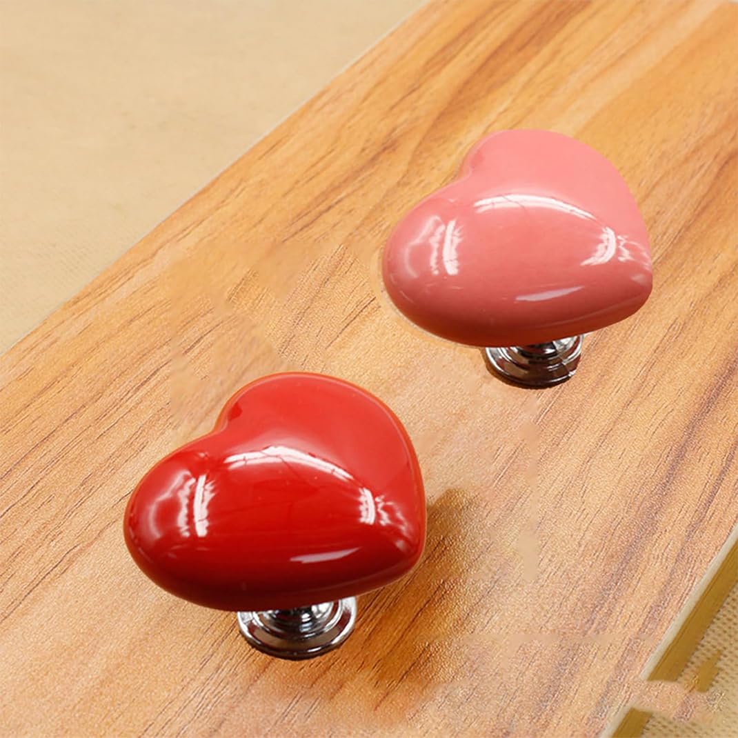 2 pcs Toilet Buttons Broken Heart Shaped 2 Colors Toilet Cute Push Tank Buttonss Toilet Lid Cover Handle Replacement Sticky Drawer Pull Button Aid