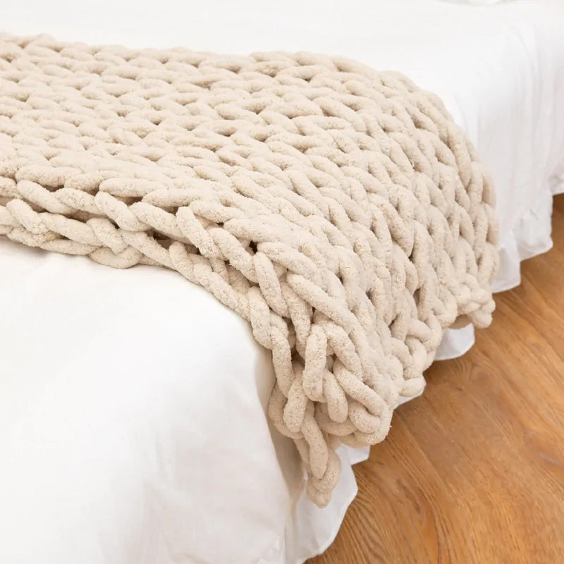 Chunky Knitted Blanket