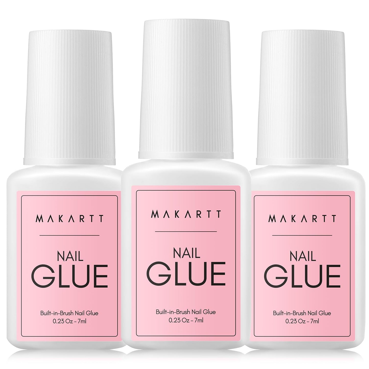 Makartt Super Strong Nail Glue for Press on Nails: Acrylic Nail Tips-Fake Nails-Salon Quality Brush On Nail Glue-Easy Application Durable & Long-Lasting Glue False Nails