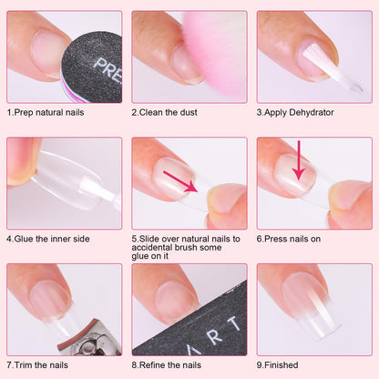 Makartt Super Strong Nail Glue for Press on Nails: Acrylic Nail Tips-Fake Nails-Salon Quality Brush On Nail Glue-Easy Application Durable & Long-Lasting Glue False Nails