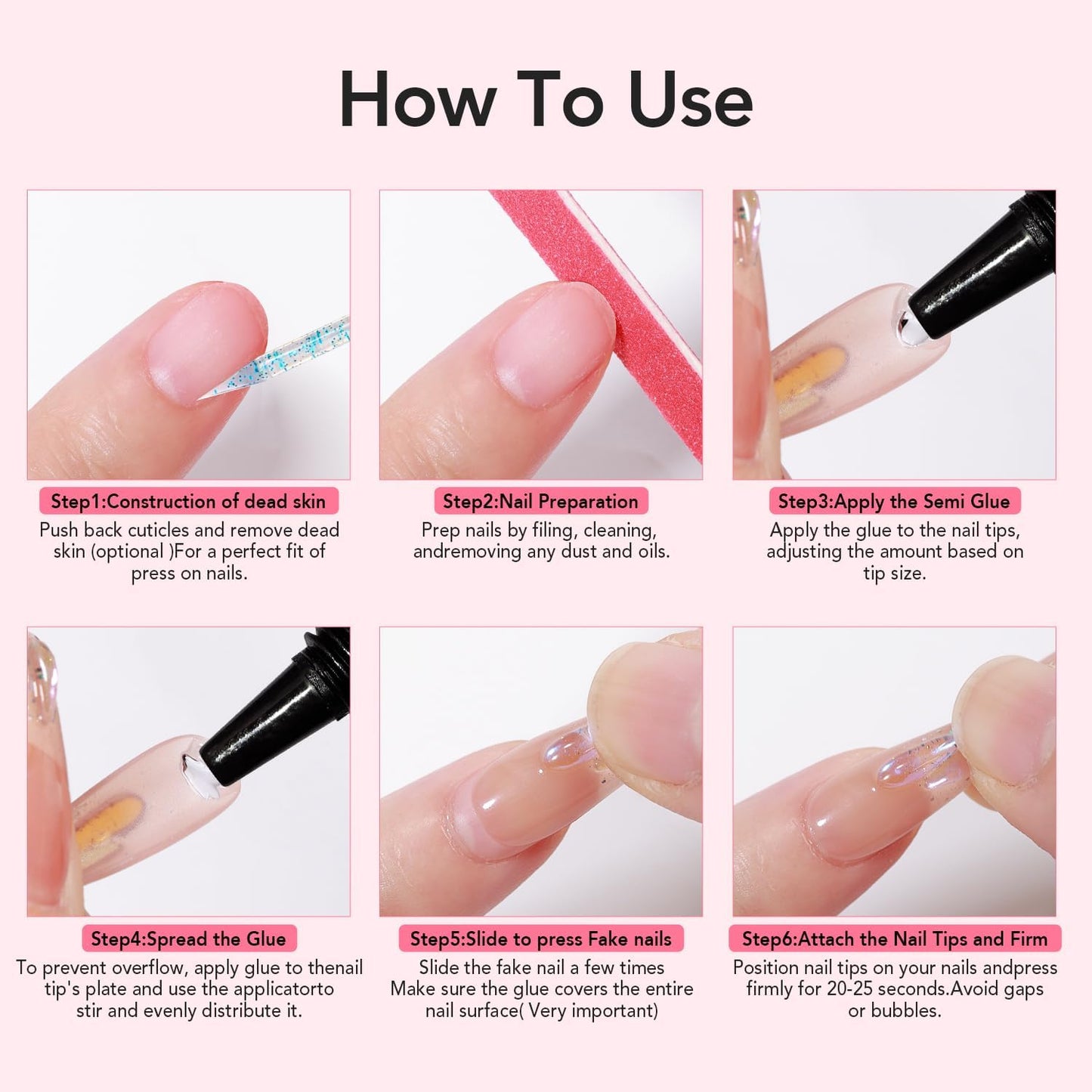 New Super Strong on Nail Glue 15g for Press On Nails Tips Quick Drying Semi Solid Nail Glue No Uv Light Needed Long Lasting Fake Acrylic Nails Kit Glue Gel