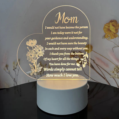 Best-Selling Engraved Message Acrylic Night Light