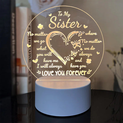 Best-Selling Engraved Message Acrylic Night Light