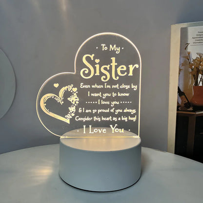 Best-Selling Engraved Message Acrylic Night Light