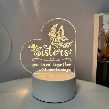 Best-Selling Engraved Message Acrylic Night Light