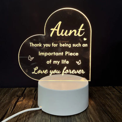 Best-Selling Engraved Message Acrylic Night Light