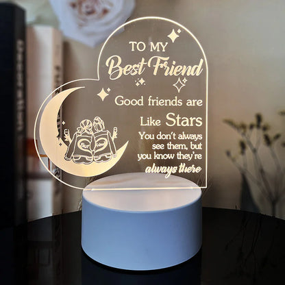 Best-Selling Engraved Message Acrylic Night Light