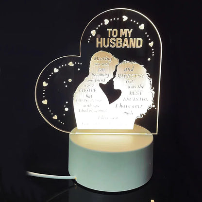 Best-Selling Engraved Message Acrylic Night Light