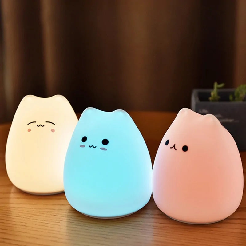 Kawaii Cat Night Light Lamp