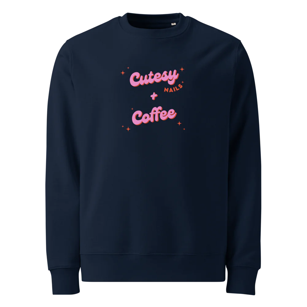 Cutesy Nails + Coffee Unisex Eco Sweatshirt