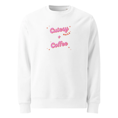 Cutesy Nails + Coffee Unisex Eco Sweatshirt