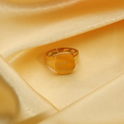 Engraved Ring: 18K Gold PVD