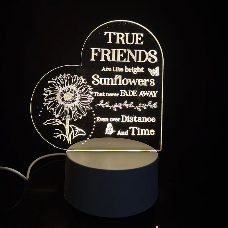 Best-Selling Engraved Message Acrylic Night Light