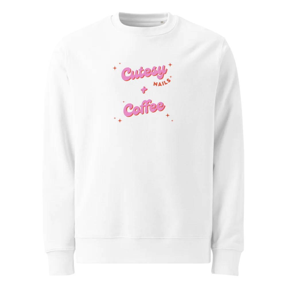 Cutesy Nails + Coffee Unisex Eco Sweatshirt