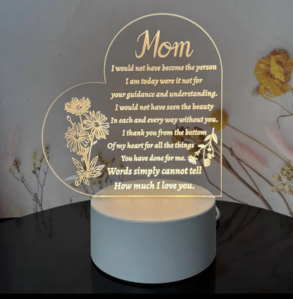 Best-Selling Engraved Message Acrylic Night Light