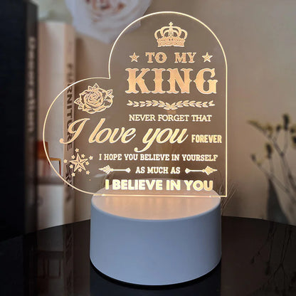 Best-Selling Engraved Message Acrylic Night Light